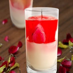 PROKART Red & White 1 pieces Pillar Candle-26