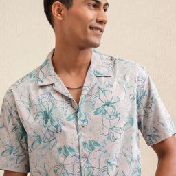 LOCOMOTIVE Men Cuban Collar Striped Relaxed Fit Casual Shirt-image-94