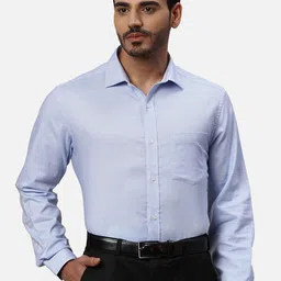 Park Avenue Men Spread Collar Textured Cotton Formal Shirt-picture-36