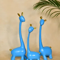 SOWPEACE Blue Giraffe Family Figurine Showpiece-picture-44