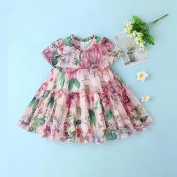 TIOR Pink Polyester Fit and Flare Dresses-image-59