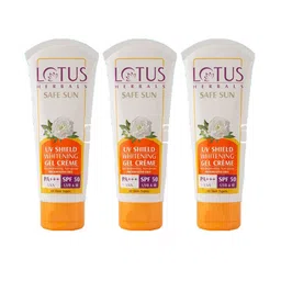 Lotus Herbals Safe Sun Set Of 3 UV Shield Whitening SPF 40 Sunscreen - 50g each-2