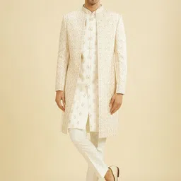Manyavar Embroidered Sherwani Set-image-57