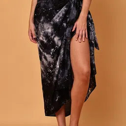 Blissence Tie & Dye Printed Pure Cotton Ankle Length Cover Up Sarong-picture-2