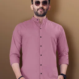 Metronaut India Slim Band Collar Slim Fit Shirt-image-17