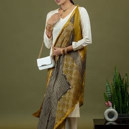 Ushvii Ethnic Motifs Printed Cotton Silk Dupatta-picture-32
