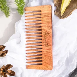 Organic B Wide Teeth Neem Wood Comb Infused With Rosemary-20