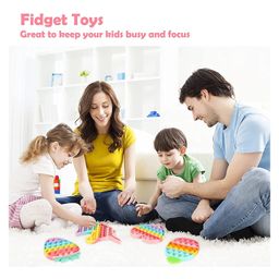 FunBlast Pop Bubble Stress Relieving Silicone Pop It Fidget Toy Pack of 4 - Multicolor image 5