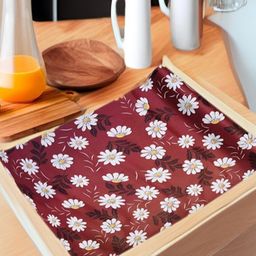 REVEXO Maroon & White Printed Water-Resistant Shelf Liner-picture-41