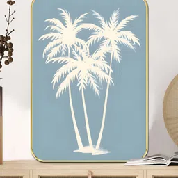 SAF White & Blue Floral and Botanical Wooden Wall Art-image-32
