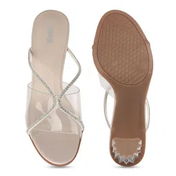 PEPPER Embellished PU Party Block Mules image 3