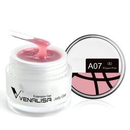 VENALISA UV Sculpture Nail Extension Hard Jelly Builder Gel - 15 ml- Elegant Pink A07 (S)-image-73