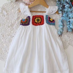 Woonie Girls Cotton Fit & Flare Dress-51