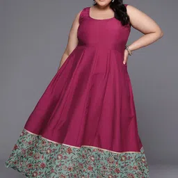 A PLUS BY AHALYAA Empire 3XL Maxi Ethnic Dress-image-17