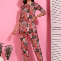 Moda Rapido Printed Top With Trouser Co-Ords-picture-14