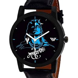 Miss Perfect Men Printed Dial & Leather Straps Analogue Watch JK375-picture-12