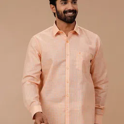 Ramraj Men Micro Checks Checked Casual Shirt-image-73