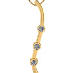 KUBERBOX 18KT Gold Diamond Studded Pendant- 0.42gm-image-69