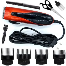 DMKGH Corded Electric Waterproof Professional Barbar approved Hair Clipper Beard Mustache Trimmer Powerful 9W Electric Razor 67 Fully Waterproof Grooming Kit 0 min Runtime 4 Length Settings-image-31