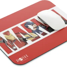 rssh creation Marvel Red Color, Anti - Slip Base, High Durability Mouse Pad Mousepad-12