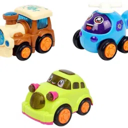 unbreakable Friction Powered Toy Set of Car Train & Helicopter for Kids Pack 3-8