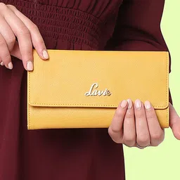 Lavie Women Yellow Three Fold Purse-44