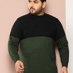 Sztori Men Plus Size Colourblocked Sweater-image-72