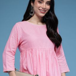 HERE&NOW Geometric Printed Kurti-picture-43