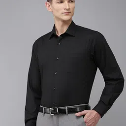 Van Heusen Self Design Textured Custom Opaque Formal Shirt-image-92