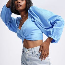 glitchez Twisted Tale Smocked Crop Top-image-76