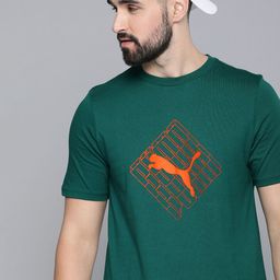 Puma Cat Logo Printed Pure Cotton T-shirt-image-93