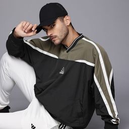 ADIDAS Originals Cutline Colourblocked Loose-Fit Drop Shoulder Sleeves Pullover-picture-38