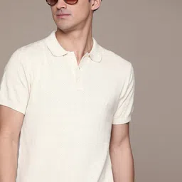 The Roadster Lifestyle Co. Self-Design Pure Cotton Polo Collar T-shirt-picture-5