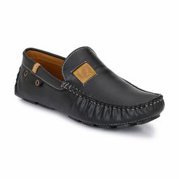 Prolific Men Black Driving Shoes-image-23