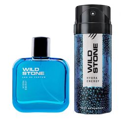 Wild Stone Men Set Of 2 Hydra Energy Deodorant 150 ml & Perfume EDP 100 ml image 1