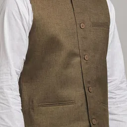 Authentics Woven Design Nehru Jacket image 4