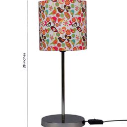green girgit Multicoloured Colorful Bird Printed Lamp with Shade image 5
