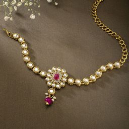 Peora Women Gold-Plated Kundan Armlet-image-44