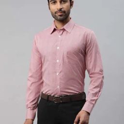 Don Vino Red Slim Fit Check Shirt-image-97