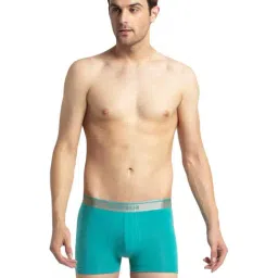 Van Heusen Teal Green Cotton Comfort Fit Trunks-picture-36