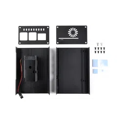 Stripe Aluminum Cooling Case for Raspberry Pi 4, Built-In Active Radiator with Fins image 4