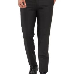 Raymond Brown Slim Fit Self Pattern Trousers-picture-17