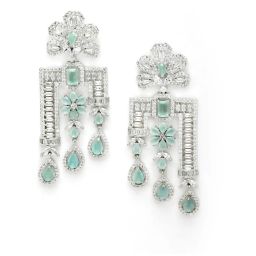 Karatcart Lime Green Drop Earrings for Women image 4