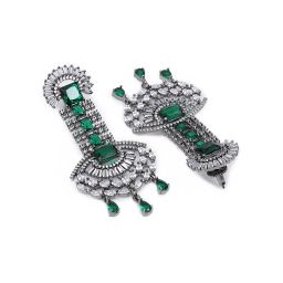 Karatcart Green Drop Earrings for Women image 4