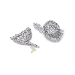 Karatcart White Drop Earrings for Women image 4