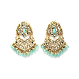 Karatcart Light Blue Chand Bali Earrings for Women image 4