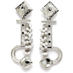 Karatcart Silver Drop Earrings for Women image 4