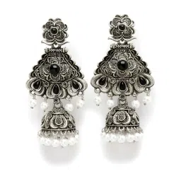 Karatcart Black Jhumki Earrings for Women image 4