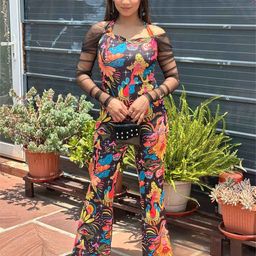 TANDUL Halter Neck Printed Basic Jumpsuit-image-25