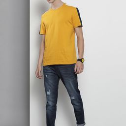 The Indian Garage Co Men Blue Slim Fit Low Distress Light Fade Stretchable Jeans-image-68